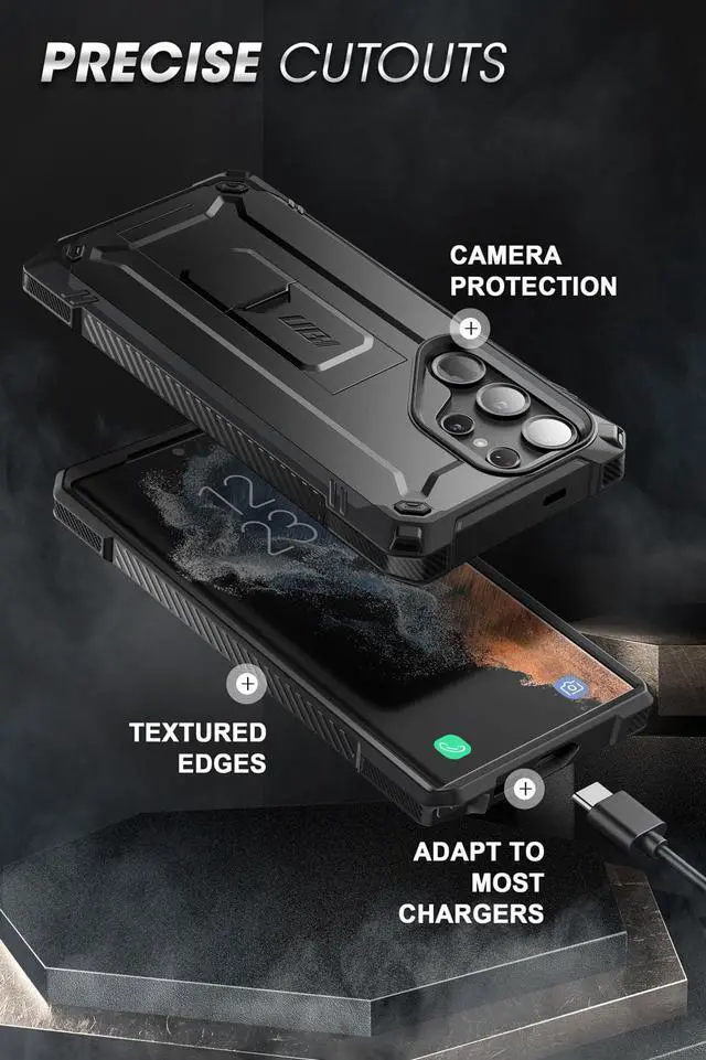 Alt view image 5 of 7 - SUPCASE Unicorn Beetle Case for Samsung Galaxy S23 Ultra 5G (2023 Release),Full-Body Dual Layer Rugged Belt-Clip & Kickstand Case Without Built-in Screen Protector (Black)