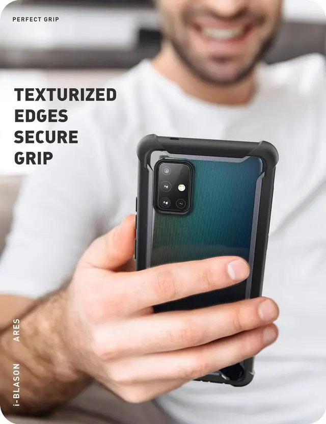 Alt view image 8 of 8 - I-BLASON For Samsung Galaxy A71 5G Case [ Not For A71 4G&A71 5G UW Version] Ares Full-Body Cover with Built-in Screen Protector