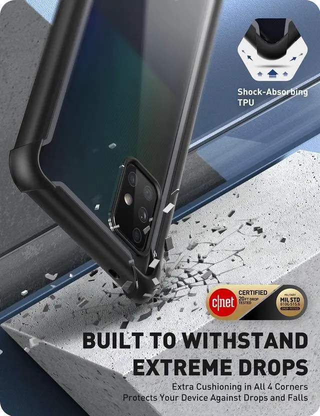 Alt view image 4 of 8 - I-BLASON For Samsung Galaxy A71 5G Case [ Not For A71 4G&A71 5G UW Version] Ares Full-Body Cover with Built-in Screen Protector