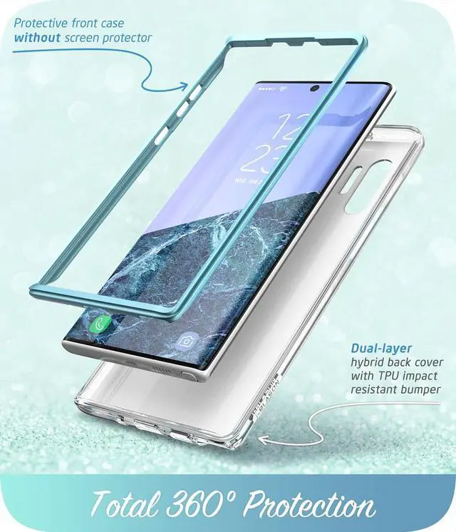 Alt view image 2 of 6 - i-Blason Cosmo Series Case Designed for Galaxy Note 10 (2019 Release), Protective Bumper Marble Design Without Built-in Screen Protector Blue