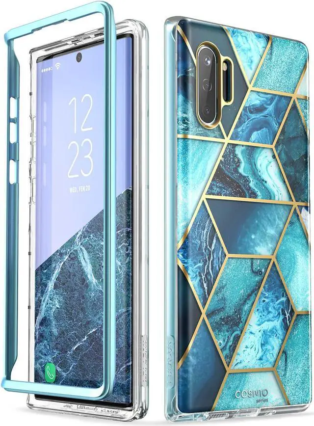 Main image of i-Blason Cosmo Series Case Designed for Galaxy Note 10 (2019 Release), Protective Bumper Marble Design Without Built-in Screen Protector Blue
