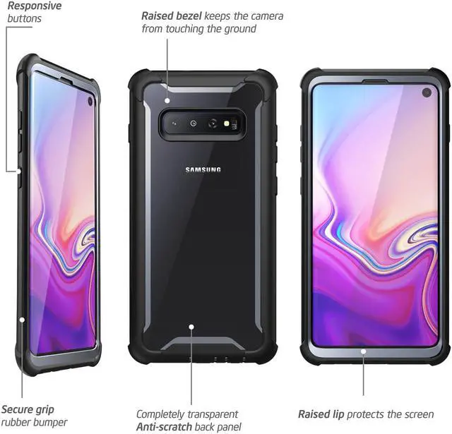 Alt view image 6 of 8 - I-BLASON For Samsung Galaxy S10 Case 6.1 inch Ares Full-Body Rugged Clear Bumper Cover WITHOUT Built-in Screen Protector