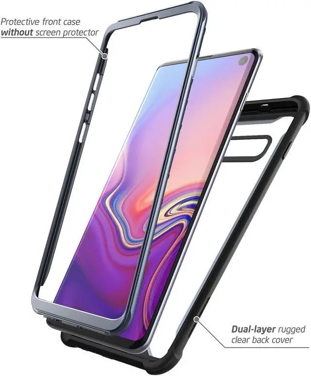 Alt view image 3 of 8 - I-BLASON For Samsung Galaxy S10 Case 6.1 inch Ares Full-Body Rugged Clear Bumper Cover WITHOUT Built-in Screen Protector
