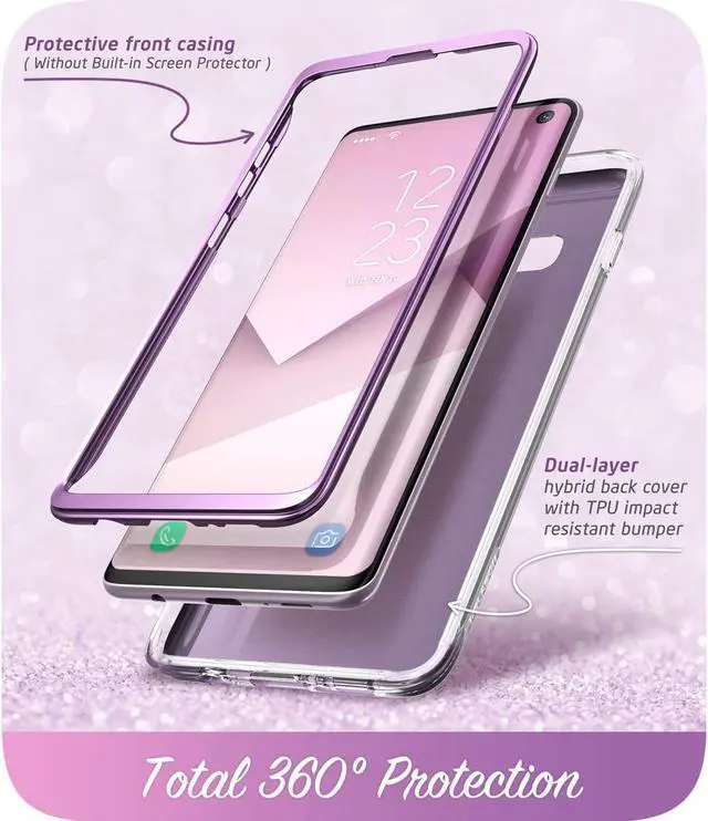 Alt view image 2 of 5 - i-Blason Cosmo Series Designed for Samsung Galaxy S10 Case Stylish Full-Body Protective Bumper Case Without Built-in Screen Protector for Galaxy S10 2019 Release, Purple