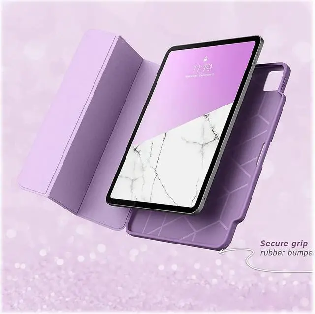 Alt view image 4 of 8 - I-BLASON For iPad Pro 11 Case (2020) Cosmo Full-Body Trifold Stand Marble Case Flip Cover with Auto Sleep/Wake & Pencil Holder