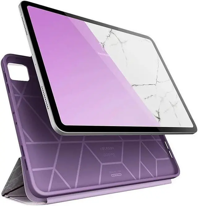 Alt view image 8 of 8 - I-BLASON For iPad Pro 11 Case (2020) Cosmo Full-Body Trifold Stand Marble Case Flip Cover with Auto Sleep/Wake & Pencil Holder