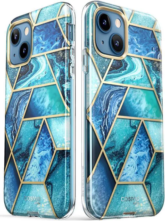Alt view image 7 of 7 - i-Blason Cosmo Series Case for iPhone 13 Mini 5.4 inch (2021 Release), Slim Full-Body Stylish Protective Case with Built-in Screen Protector (Ocean)