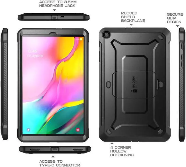 Alt view image 12 of 13 - Galaxy Tab A 10.1 inch Unicorn Beetle Pro Full-Body Case (Black)