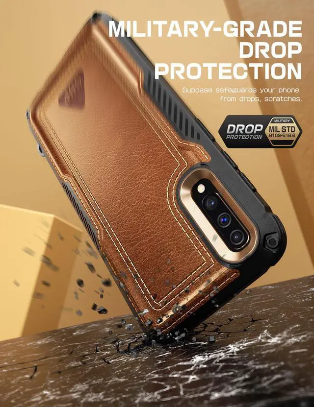 Alt view image 2 of 6 - Galaxy A50 Unicorn Beetle Royal Leather Case-Brown