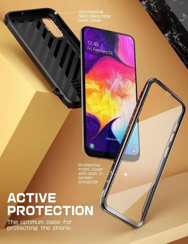 Alt view image 3 of 6 - Galaxy A50 Unicorn Beetle Royal Leather Case-Brown