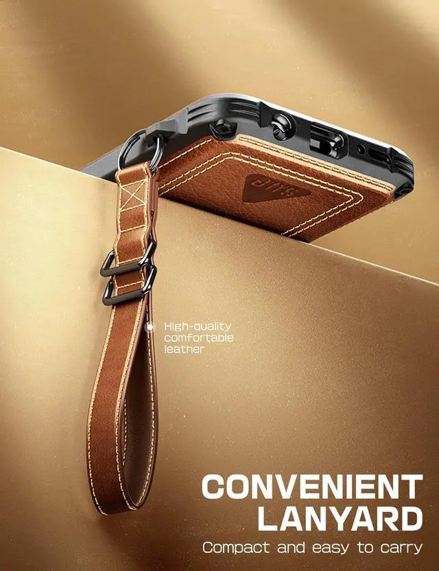Alt view image 5 of 6 - Galaxy A50 Unicorn Beetle Royal Leather Case-Brown