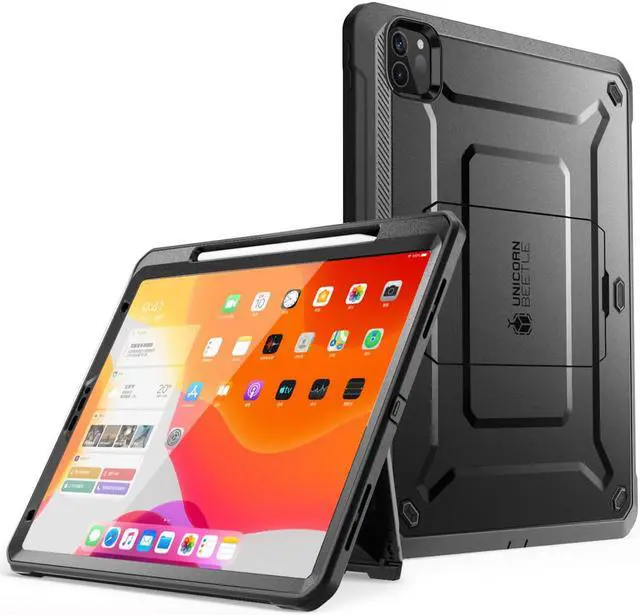 Main image of SUPCASE UB Pro Series Case for iPad Pro 12.9 inch for 2020 Release only, Support Apple Pencil Charging with Built-in Screen Protector Full-Body Rugged Kickstand Protective Case (Black)