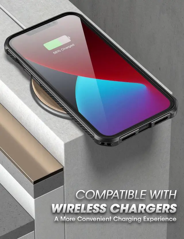 Alt view image 6 of 7 - SupCase Unicorn Beetle EXO Series Case for iPhone 12 / iPhone 12 Pro (2020 Release) 6.1 Inch, Premium Hybrid Protective Clear Bumper Case (Black)