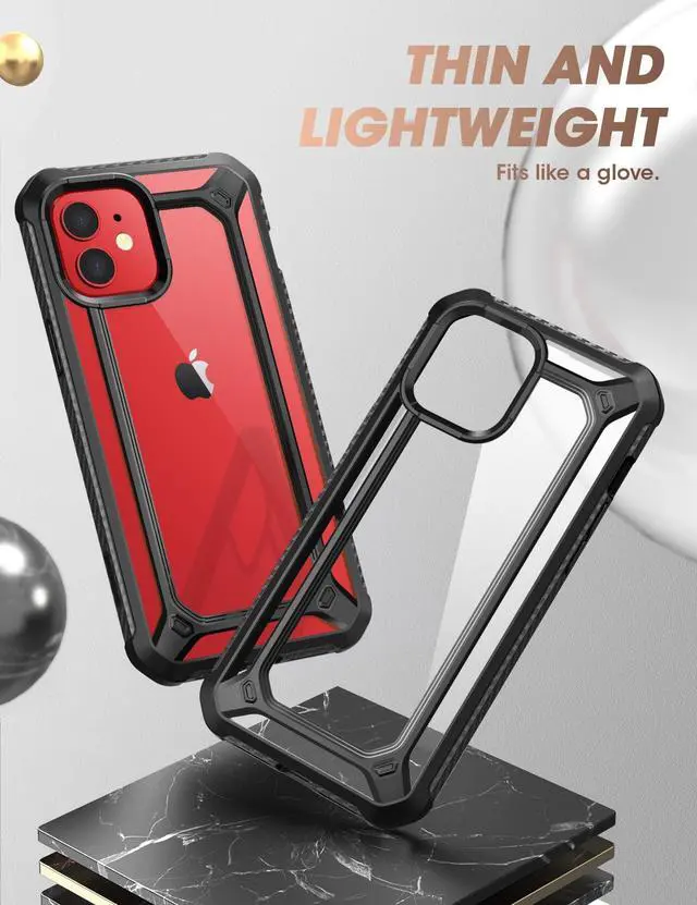Alt view image 4 of 7 - SupCase Unicorn Beetle EXO Series Case for iPhone 12 / iPhone 12 Pro (2020 Release) 6.1 Inch, Premium Hybrid Protective Clear Bumper Case (Black)
