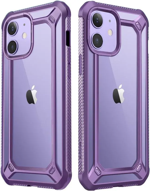Alt view image 2 of 7 - SupCase Unicorn Beetle EXO Pro Series Case for iPhone 12 / iPhone 12 Pro (2020 Release) 6.1 Inch, with Built-in Screen Protector Premium Hybrid Protective Clear Bumper Case (Purple)