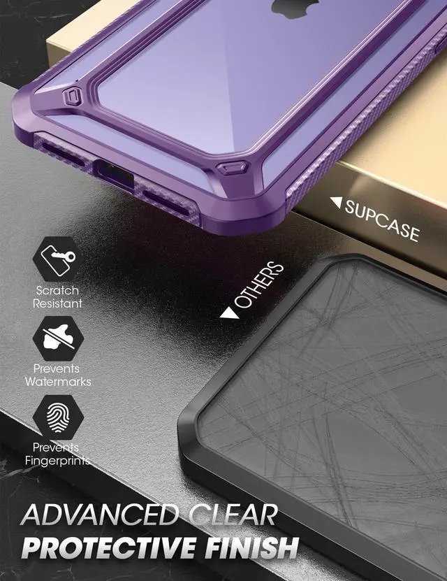 Alt view image 5 of 7 - SupCase Unicorn Beetle EXO Pro Series Case for iPhone 12 / iPhone 12 Pro (2020 Release) 6.1 Inch, with Built-in Screen Protector Premium Hybrid Protective Clear Bumper Case (Purple)