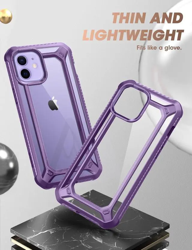 Alt view image 4 of 7 - SupCase Unicorn Beetle EXO Pro Series Case for iPhone 12 / iPhone 12 Pro (2020 Release) 6.1 Inch, with Built-in Screen Protector Premium Hybrid Protective Clear Bumper Case (Purple)