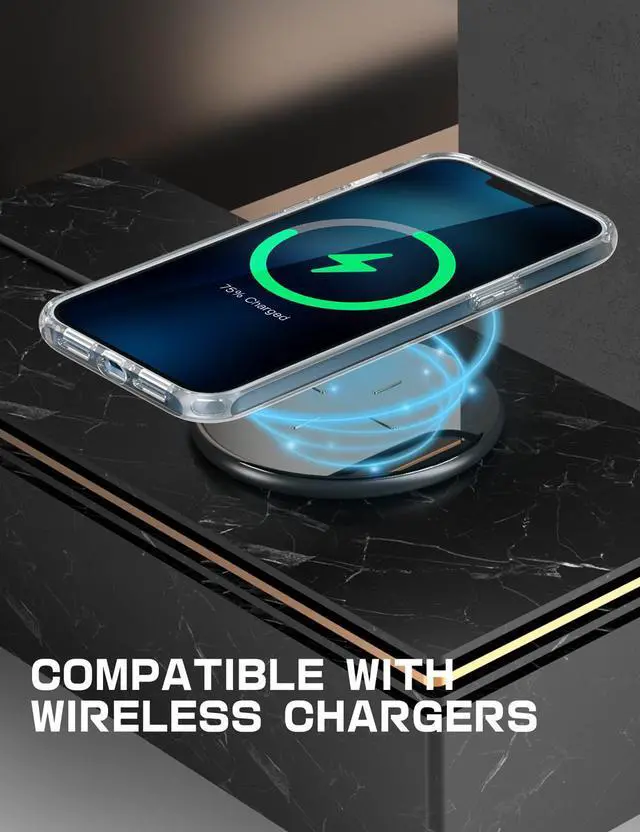 Alt view image 6 of 7 - SUPCASE Unicorn Beetle Style Case Designed for iPhone 13 Pro (2021 Release) 6.1 Inch, Premium Hybrid Protective Clear Case (Azure)