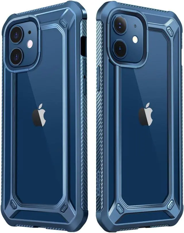 Alt view image 2 of 7 - SupCase Unicorn Beetle EXO Series Case for iPhone 12 / iPhone 12 Pro (2020 Release) 6.1 Inch, Premium Hybrid Protective Clear Bumper Case Blue