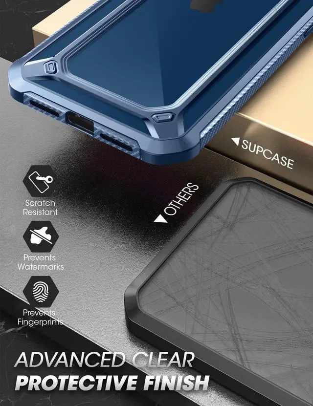 Alt view image 4 of 7 - SupCase Unicorn Beetle EXO Pro Series Case for iPhone 12 / iPhone 12 Pro (2020 Release) 6.1 Inch, with Built-in Screen Protector Premium Hybrid Protective Clear Bumper Case  Blue