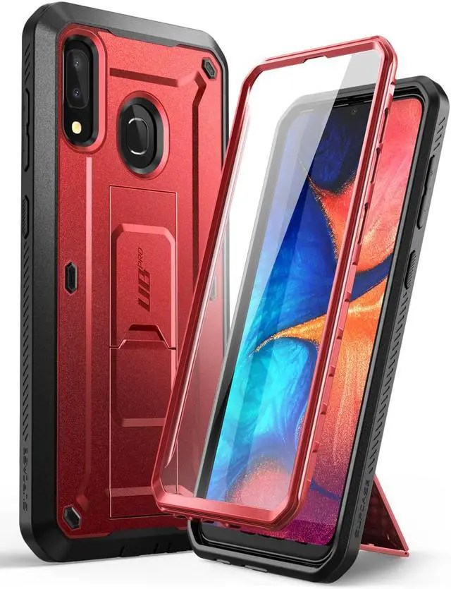 Main image of SUPCASE Unicorn Beetle Pro Series Case Designed for Samsung Galaxy A20 /A30, Full-Body Rugged Holster & Kickstand Case with Built-in Screen Protector Red