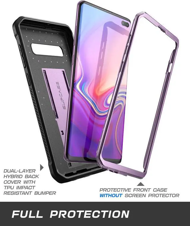 Alt view image 4 of 8 - Galaxy S10 Plus Unicorn Beetle Pro Full Body Rugged Holster Case (Purple)