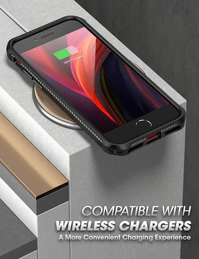 Alt view image 5 of 7 - SUPCASE [Unicorn Beetle EXO Series] Case for iPhone SE 3rd Gen (2022) / iPhone SE 2nd generation (2020) , Premium Hybrid Protective Clear Bumper Case for iPhone SE /7/8 (Black)