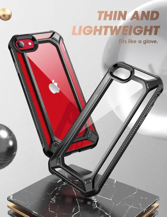 Alt view image 3 of 7 - SUPCASE [Unicorn Beetle EXO Series] Case for iPhone SE 3rd Gen (2022) / iPhone SE 2nd generation (2020) , Premium Hybrid Protective Clear Bumper Case for iPhone SE /7/8 (Black)