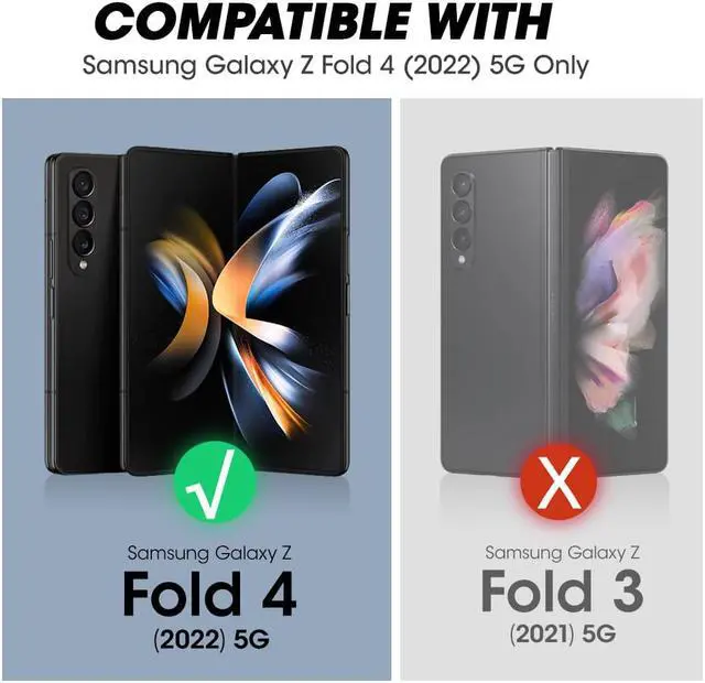Alt view image 4 of 7 - SUPCASE Unicorn Beetle Case for Galaxy Z Fold 4 5G (2022), [Rugged Belt Clip] Shockproof Protective Case with Built-in Screen Protector & Kickstand (Titl)