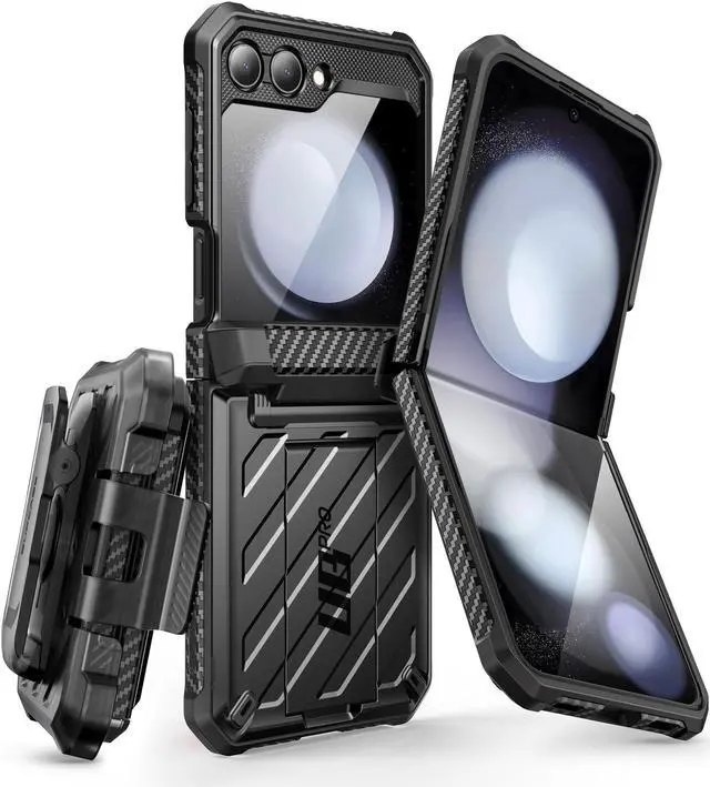Main image of SUPCASE Unicorn Beetle Pro Series Case for Samsung Galaxy Z Flip 5 5G (2023), [Hinge Protection] Dual Layer Rugged Protective Case with Holster & Kickstand (Black)