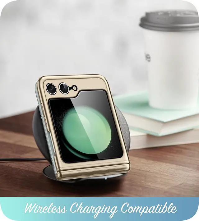Alt view image 4 of 7 - i-Blason Cosmo Series Protective Case for Samsung Galaxy Z Flip 5 5G (2023), Marble Blue