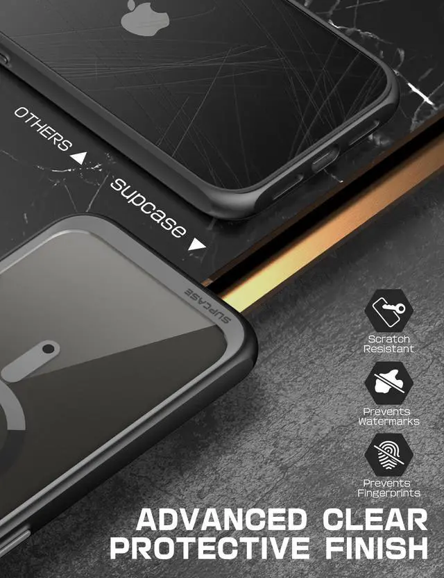 Alt view image 5 of 7 - SUPCASE Unicorn Beetle Mag Case for iPhone 15 Pro 6.1"(2023), Compatible with MagSafe Shockproof Protective Slim Clear Case (Black)