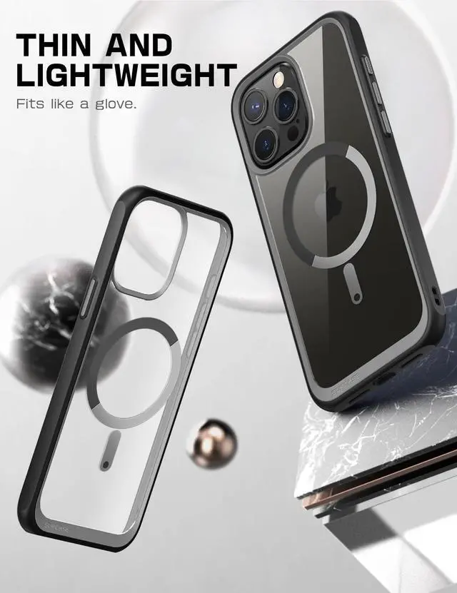 Alt view image 2 of 7 - SUPCASE Unicorn Beetle Mag Case for iPhone 15 Pro 6.1"(2023), Compatible with MagSafe Shockproof Protective Slim Clear Case (Black)