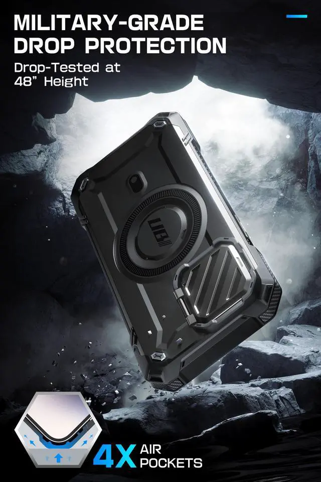 Alt view image 5 of 7 - SUPCASE UB Mag XT for iPhone 15 Pro Case 6.1" with Camera Cover, [Compatible with MagSafe] Heavy Duty Rugged Case with Built-in Kickstand (Black)