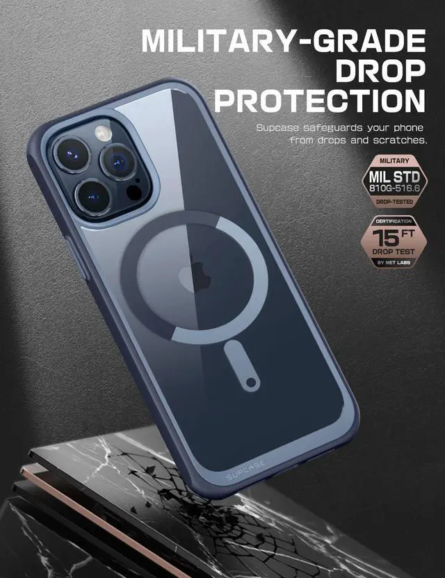Alt view image 3 of 7 - SUPCASE Unicorn Beetle Mag Case for iPhone 15 Pro 6.1"(2023), Compatible with MagSafe Shockproof Protective Slim Clear Case Blue