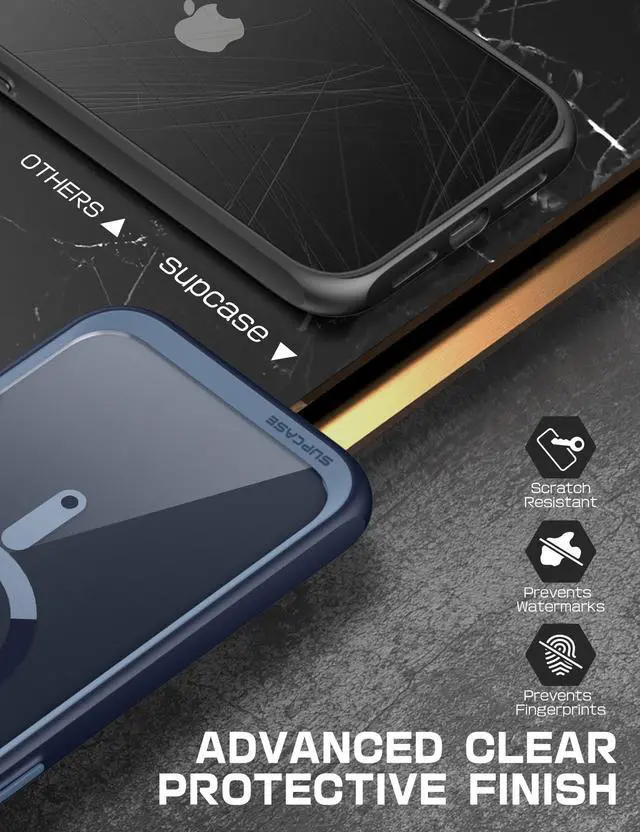 Alt view image 5 of 7 - SUPCASE Unicorn Beetle Mag Case for iPhone 15 Pro 6.1"(2023), Compatible with MagSafe Shockproof Protective Slim Clear Case Blue