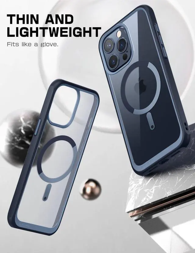 Alt view image 2 of 7 - SUPCASE Unicorn Beetle Mag Case for iPhone 15 Pro 6.1"(2023), Compatible with MagSafe Shockproof Protective Slim Clear Case Blue