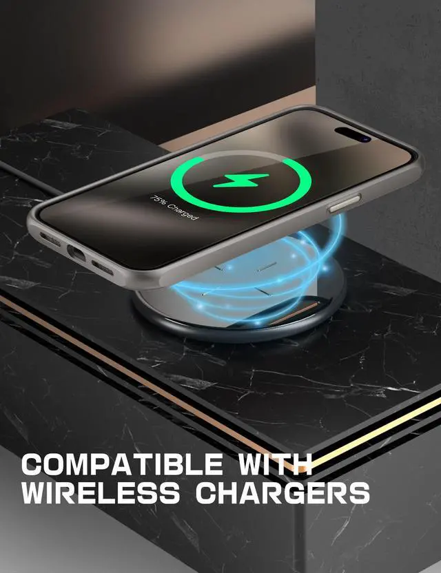 Alt view image 6 of 7 - SUPCASE Unicorn Beetle Mag Case for iPhone 15 Pro 6.1"(2023), Compatible with MagSafe Shockproof Protective Slim Clear Case  Gray