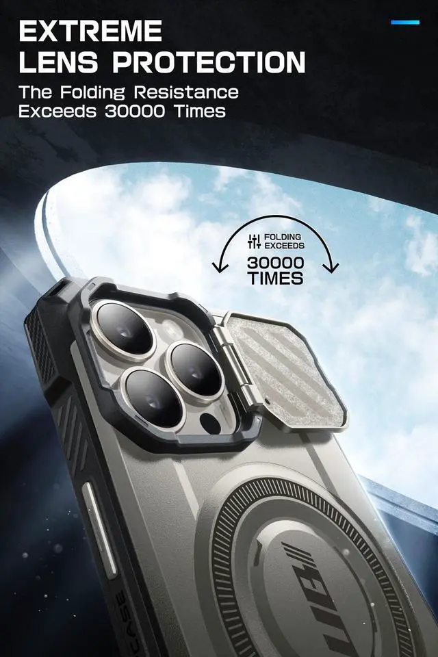 Alt view image 2 of 7 - SUPCASE UB Mag XT for iPhone 15 Pro Case 6.1" with Camera Cover, [Compatible with MagSafe] Heavy Duty Rugged Case with Built-in Kickstand Gray