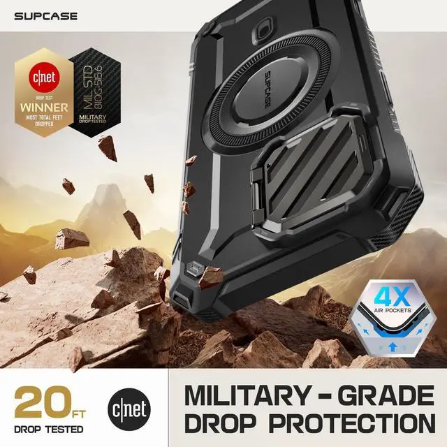 Alt view image 2 of 7 - SUPCASE for iPhone 16 Pro Case 6.3'' 2024 with Camera Cover Stand (UBMag XT), [Compatible with MagSafe] [Built-in Kickstand] [Military-Grade Protection] Heavy Duty Rugged Magnetic Phone Case, Black