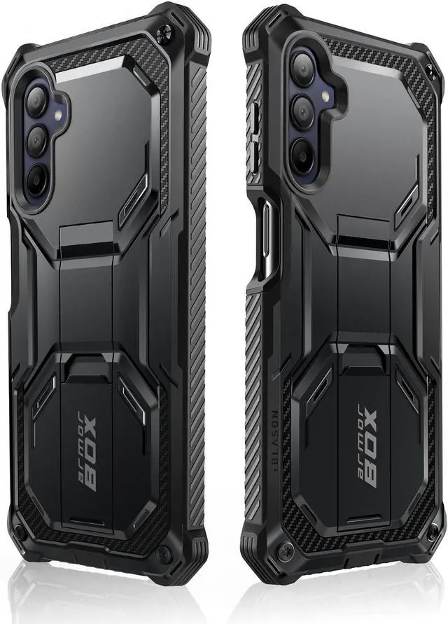 Alt view image 7 of 7 - i-Blason Armorbox for Samsung Galaxy A16 5G Case with Kickstand, Full-Body Rugged Bumper Case with Built-in Screen Protector (Black)