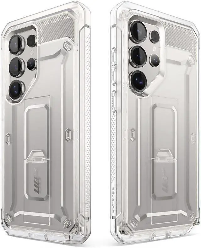 Alt view image 7 of 7 - SUPCASE Unicorn Beetle Pro for Samsung Galaxy S25 Ultra Case with Stand, [2 Front Frames] [Built-in Screen Protector & Belt-Clip] Military-Grade Protection Phone Cover for S25 Ultra 6.9 Inch (Clear)