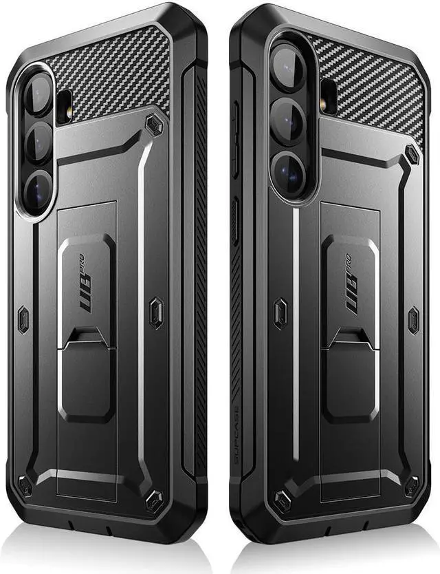Alt view image 6 of 7 - SUPCASE Unicorn Beetle Pro for Samsung Galaxy S25 Case with Stand, [2 Front Frames] [Built-in Screen Protector & Belt-Clip] Military-Grade Protection Phone Cover for Galaxy S25 6.2 Inch (Black)
