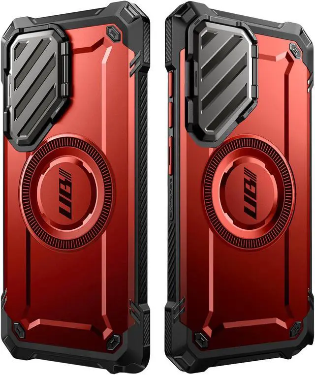 Alt view image 7 of 7 - SUPCASE UBMag XT for Samsung Galaxy S25 Ultra Case with Camera Cover Stand, [S Pen Friendly] [Flawless Touch] Magnetic Phone Case [Military-Grade Protection] MagSafe Cover for S25 Ultra 6.9", Red