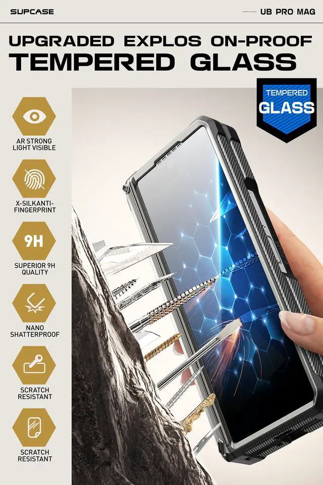 Alt view image 7 of 7 - SUPCASE UB Pro Mag for Samsung Galaxy Z Fold 6 MagSafe Case with S Pen Holder [Military Grade] [Built-in Screen Protector & Magnetic Ring Holder] Rugged Shockproof Phone Case Cover, Tigray