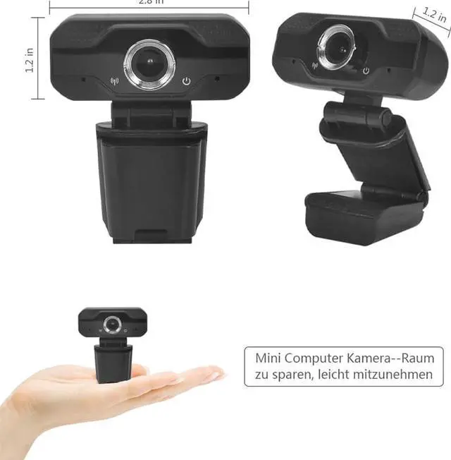 Alt view image 6 of 7 - HD Webcam Desktop Laptop 1080P Web Camera Built-in Microphone for Video Calling 1920x1080 Resolution USB Desktop Laptop Web Cam Camera, Video Calling Computer Camera, Built-in Mic, Flexible Rotatable