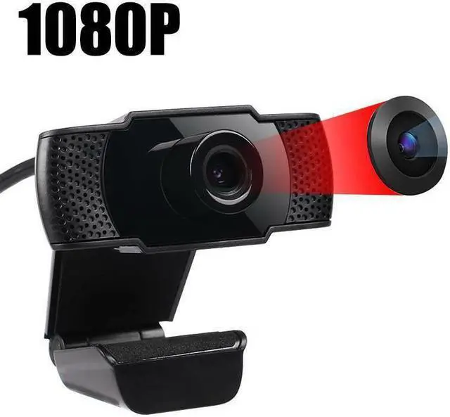 Alt view image 3 of 6 - HD 1080P Webcam Desktop Laptop Computer PC Camera Built in Microphone Clip-On for Video Calling Video Conferencing Autofocus Dual Mic USB 2.0 Web Cam