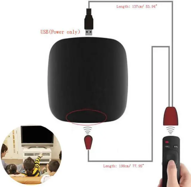 Alt view image 5 of 5 - Practical USB Adapter Infrared IR Remote Extender Repeater Receiver Transmitter Applies to All Remote Control Devices