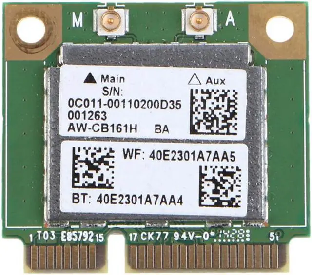 Main image of Dual Band RTL8821AE AW-CB161H Wifi Wlan Card Bluetooth 4.0 Combo Wireless Half Mini PCI-E 433Mbps 802.11a/b/g/n/ac