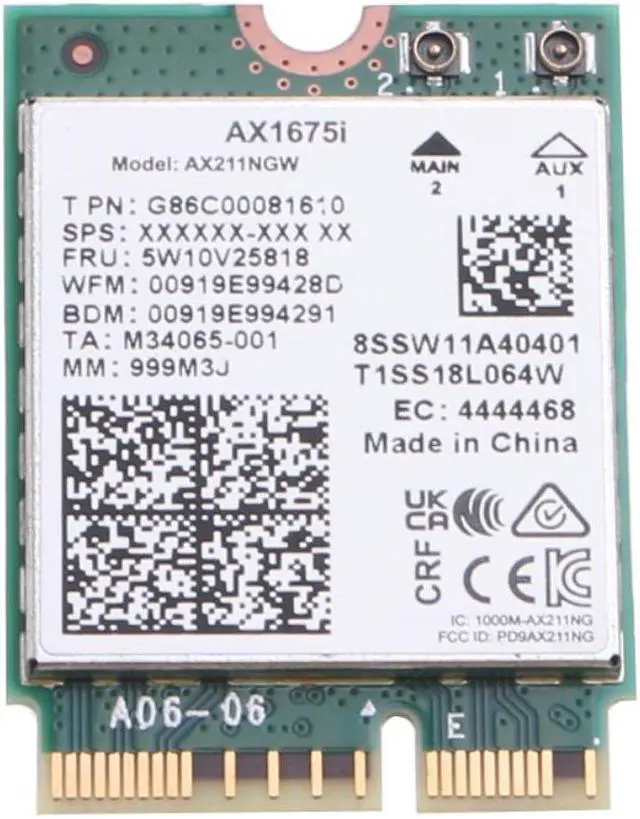 Main image of M.2 Key E CNVio2 AX1675i Wifi Card Tri Band Wireless WiFi 6E Network Card 802.11ax BT-Compatible5.2 Wifi Card for Laptop